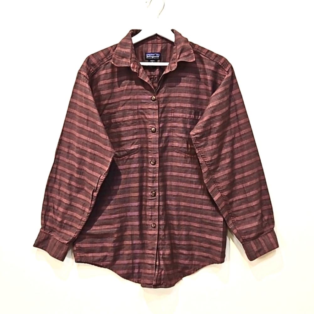 Vintage Patagonia F7 plaid organic cotton longsleeves shirt women's size small